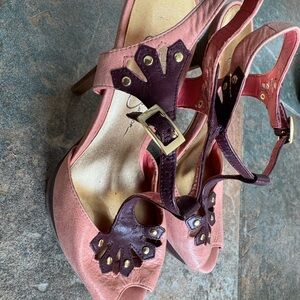 Jessica Simpson Peach and purple Heels